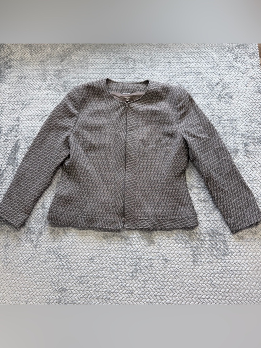 Santorelli Made in Italy Textured Zip-Up Blazer Jacket size 16